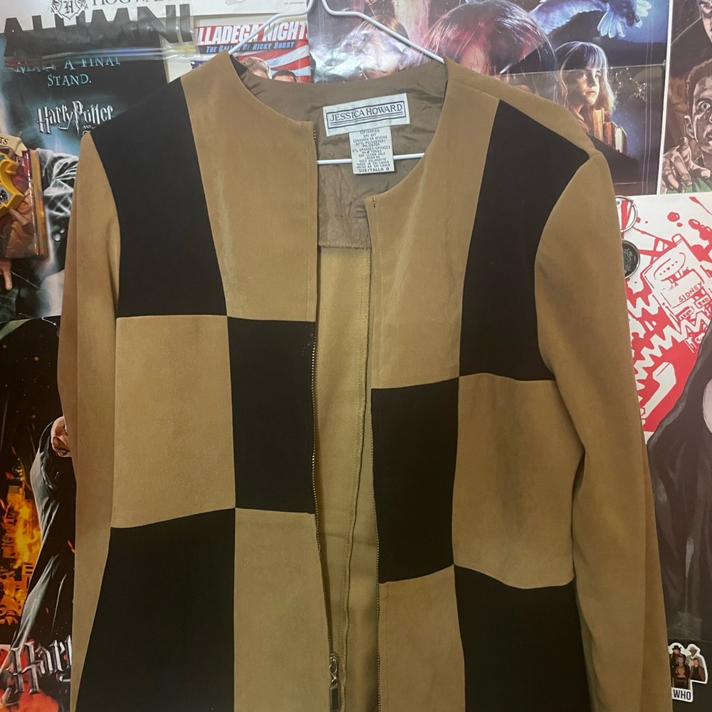 Jessica Howard Black and Tan Blazer